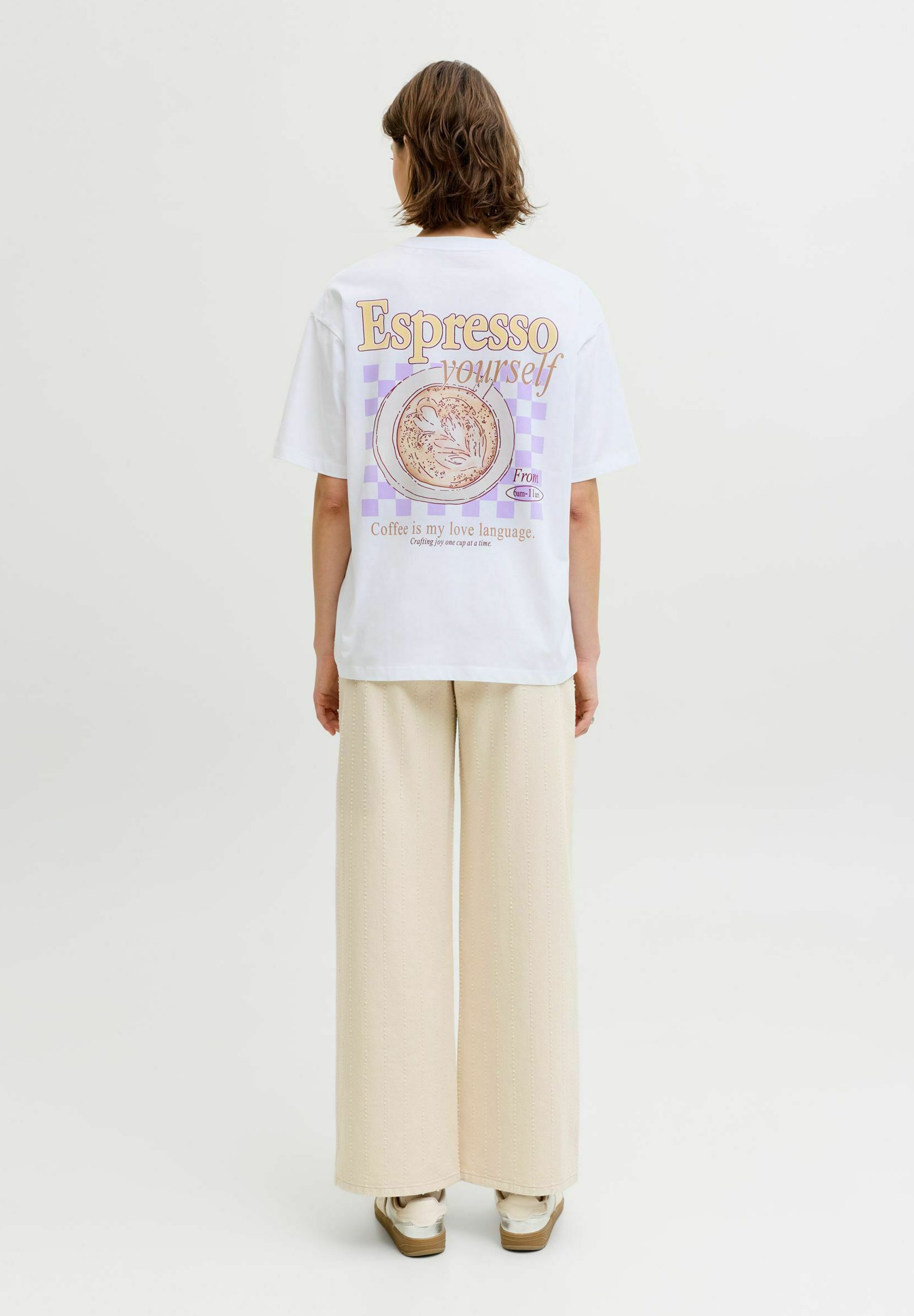 JJXX JXLATTE LOOSE TEE - T-Shirt print - bright white/offwhite