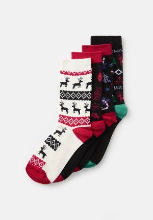 ONSXMAS SOCKS CALENDAR 4 PACK - Sokken - black/white