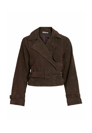 VILA, TRENCHCOAT VIIDA SUEDE - Blazer - coffee bean