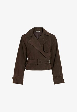 VILA, TRENCHCOAT VIIDA SUEDE - Blazer - coffee bean
