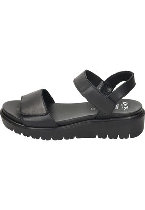 Sandalen met sleehak - schwarz