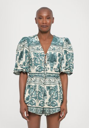 HERA V NECK PLAYSUIT - Mono - blue