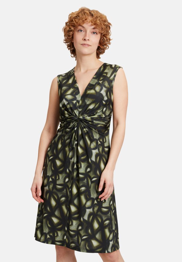 CARTOON CASUAL-OHNE ARM - Jerseykleid - schwarz grün