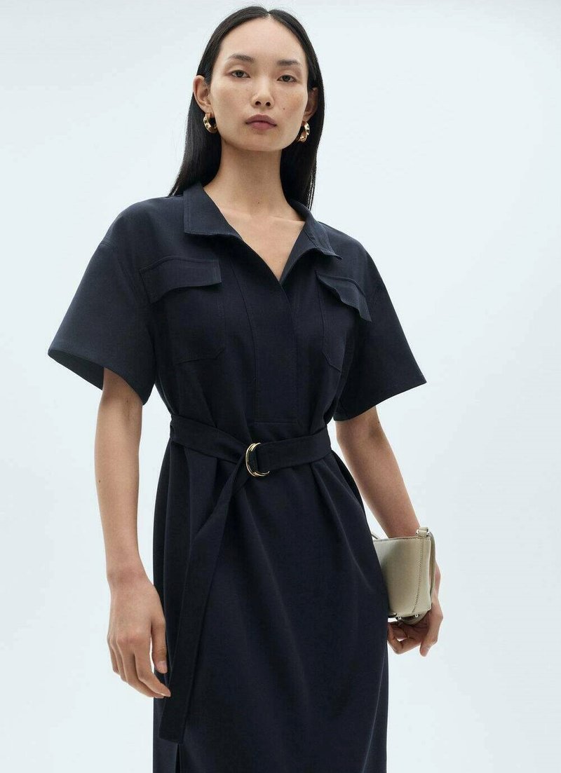 mango blue shirt dress Mango Shirt dress - dark blue