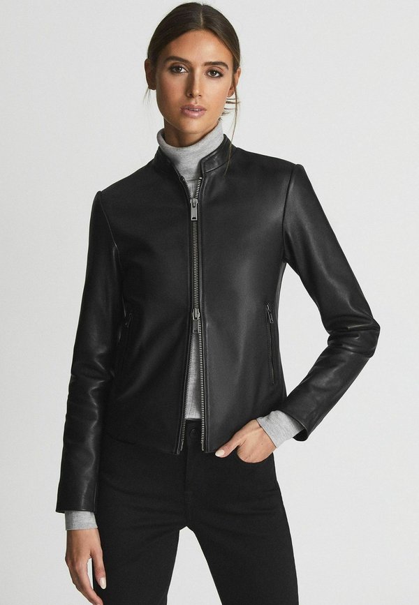 REGULAR FIT - ALLIE BIKER - Lederjacke