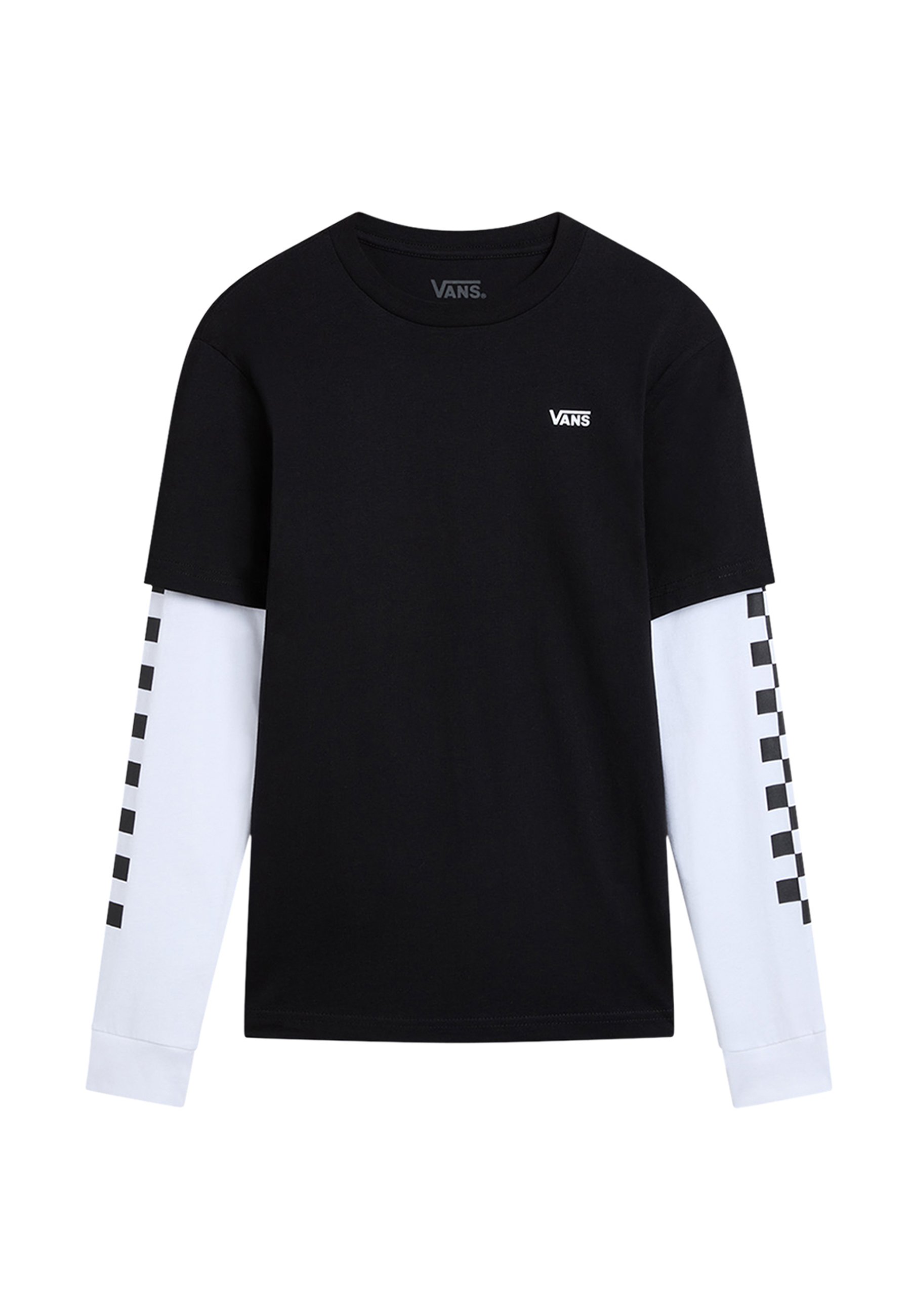 Vans LONG CHECK TWOFER Camiseta de manga larga black/negro