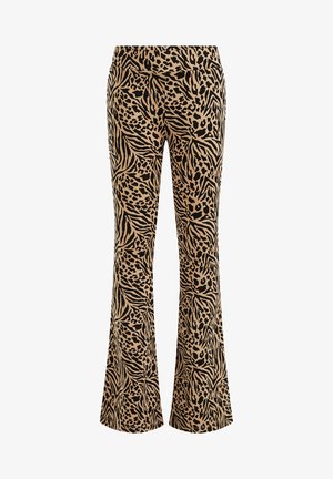 FLARED MET DESSIN - Broek - beige