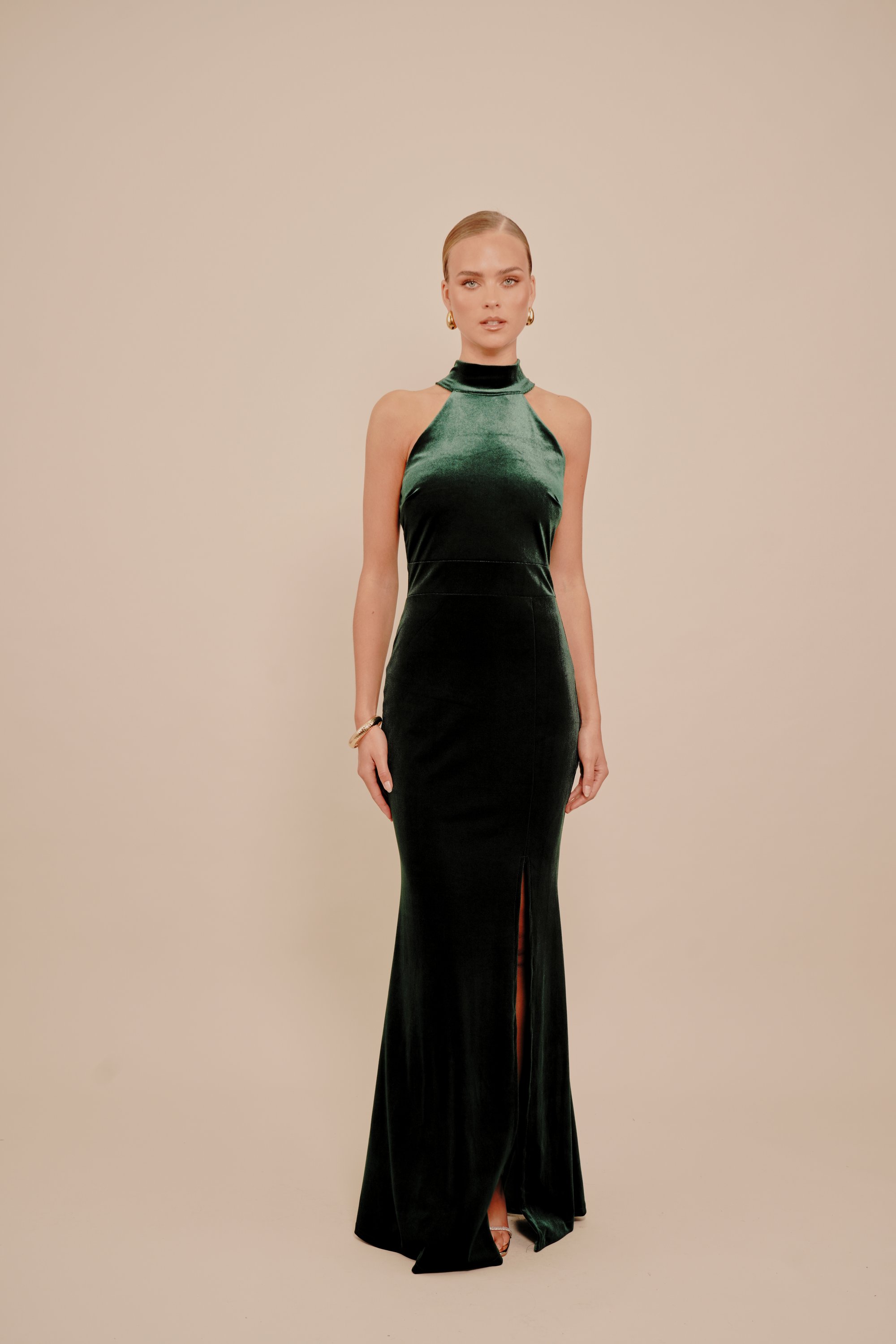 slim fit dress slacks Ever-Pretty Glittery Empire Waist Halter Neck Formal Black Tie Dress with Pleated main image 1