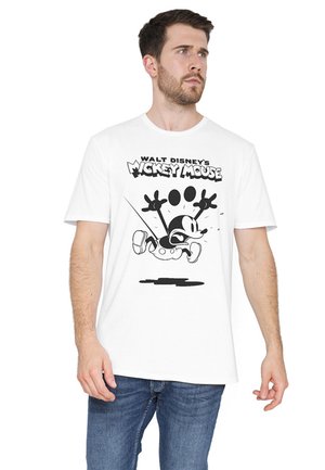 Disney MICKEY SURPRISED - Print T-shirt - white