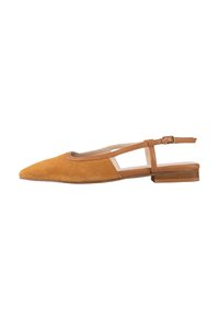 Alura MILENA SQUARE TOE HEELS - Balerini cu baretă la spate - brown