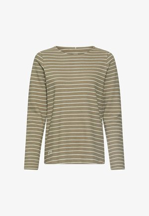 camel active, T-shirt à manches longues - sage stripes