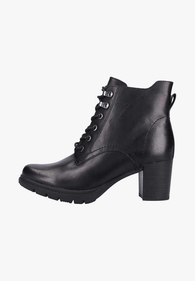 Schnürstiefelette - black