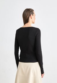 Tommy Jeans SLIM BUTTON THRU - Cardigan - black