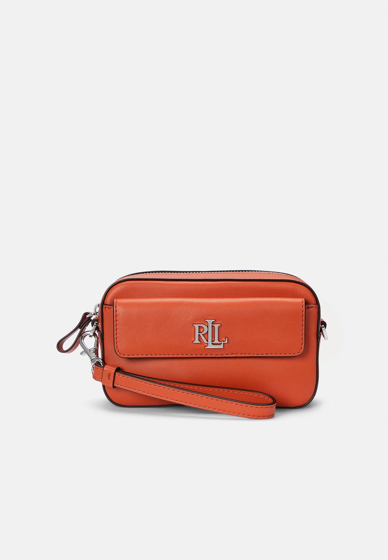 Lauren Ralph Lauren LEATHER SMALL MARCY CONVERTIBLE POUCH - Taška cez plece - rust orange