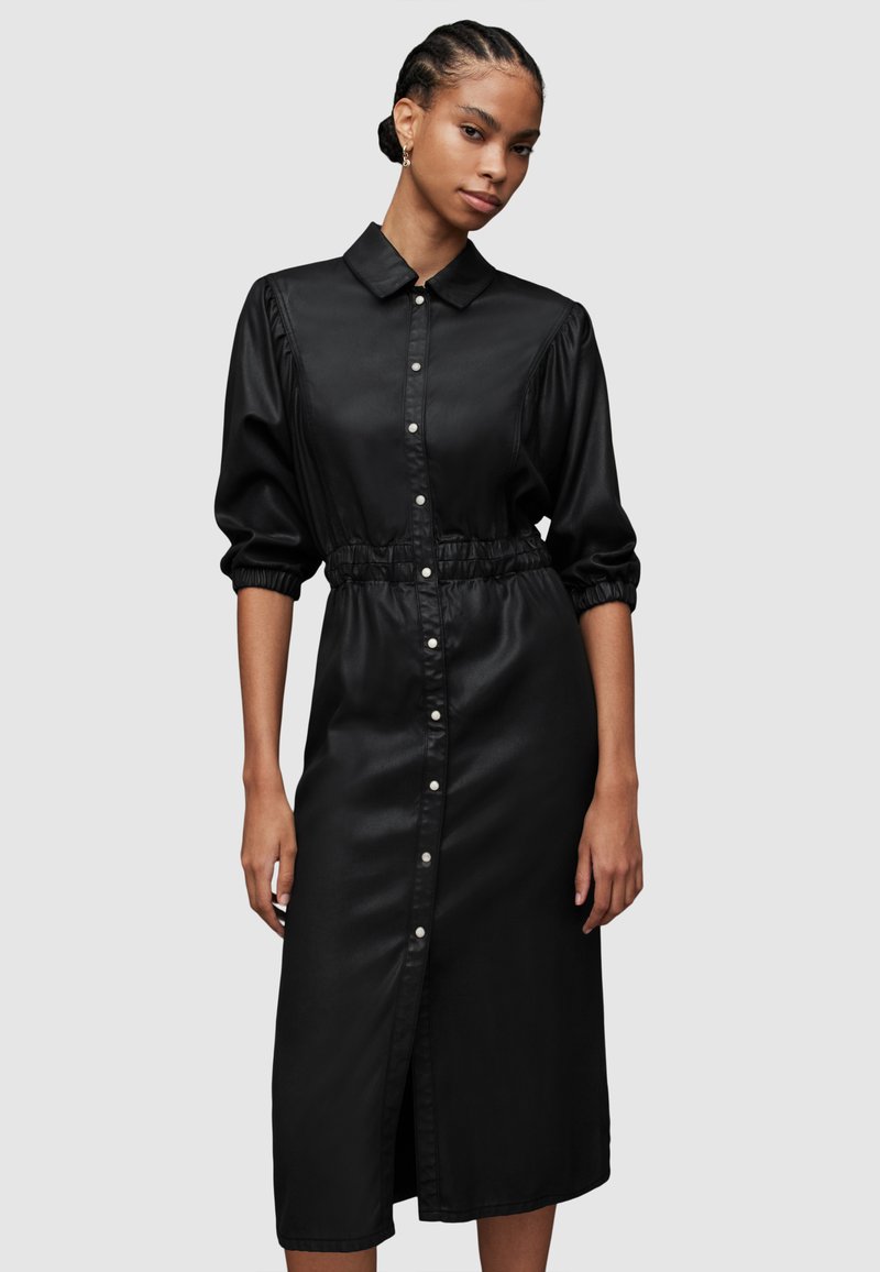 AllSaints OSA COATED Denim dress black Zalando