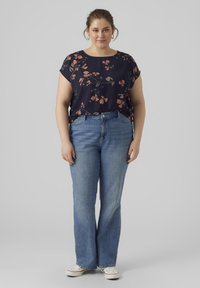 Vero Moda Curve VMNEWHALLIE NEW - T-Shirt print - night sky