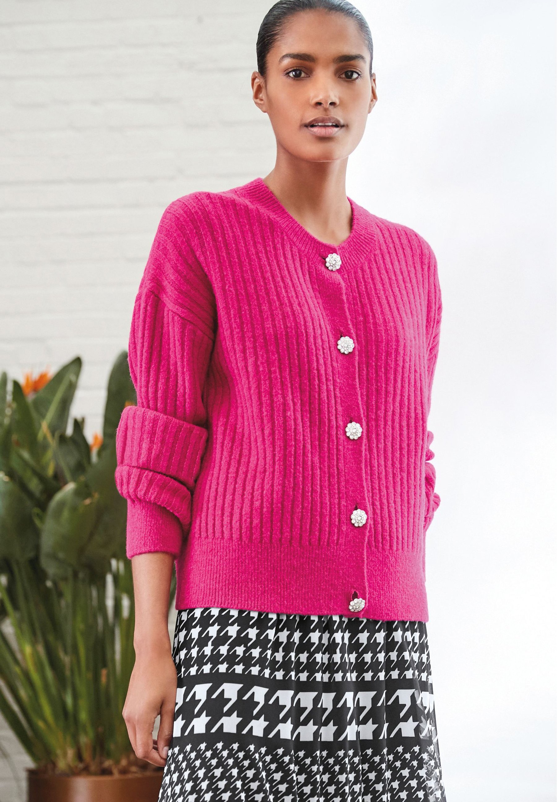 next pink cardigan