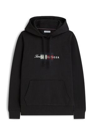 Tommy Hilfiger, SCRIPT FLAG HOODIE - BRAND LOVE - Kapuzenpullover - black