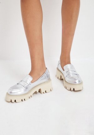 PLATFORM LOAFERS  - Loafers - silver