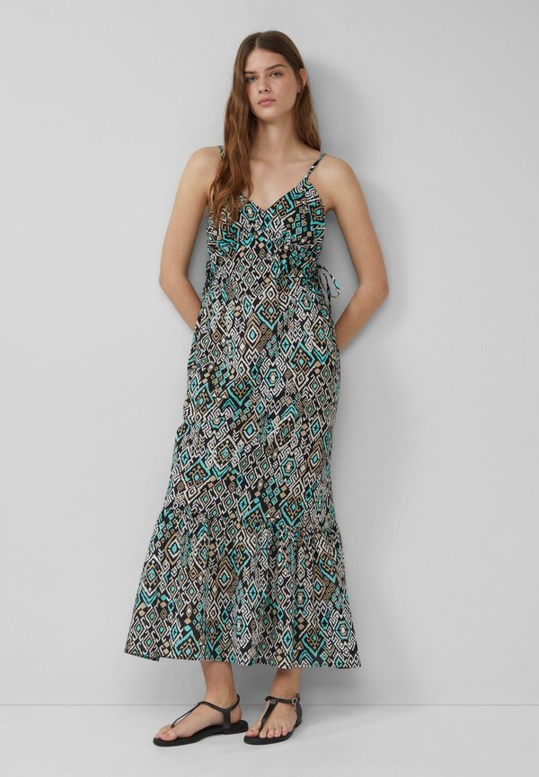 AUS MIT SEITLICHER WEITENREGULIERUNG - Maxikleid - schwarz