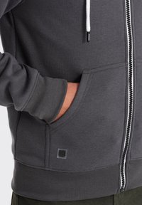 Ombre Mikina na zip - dark grey