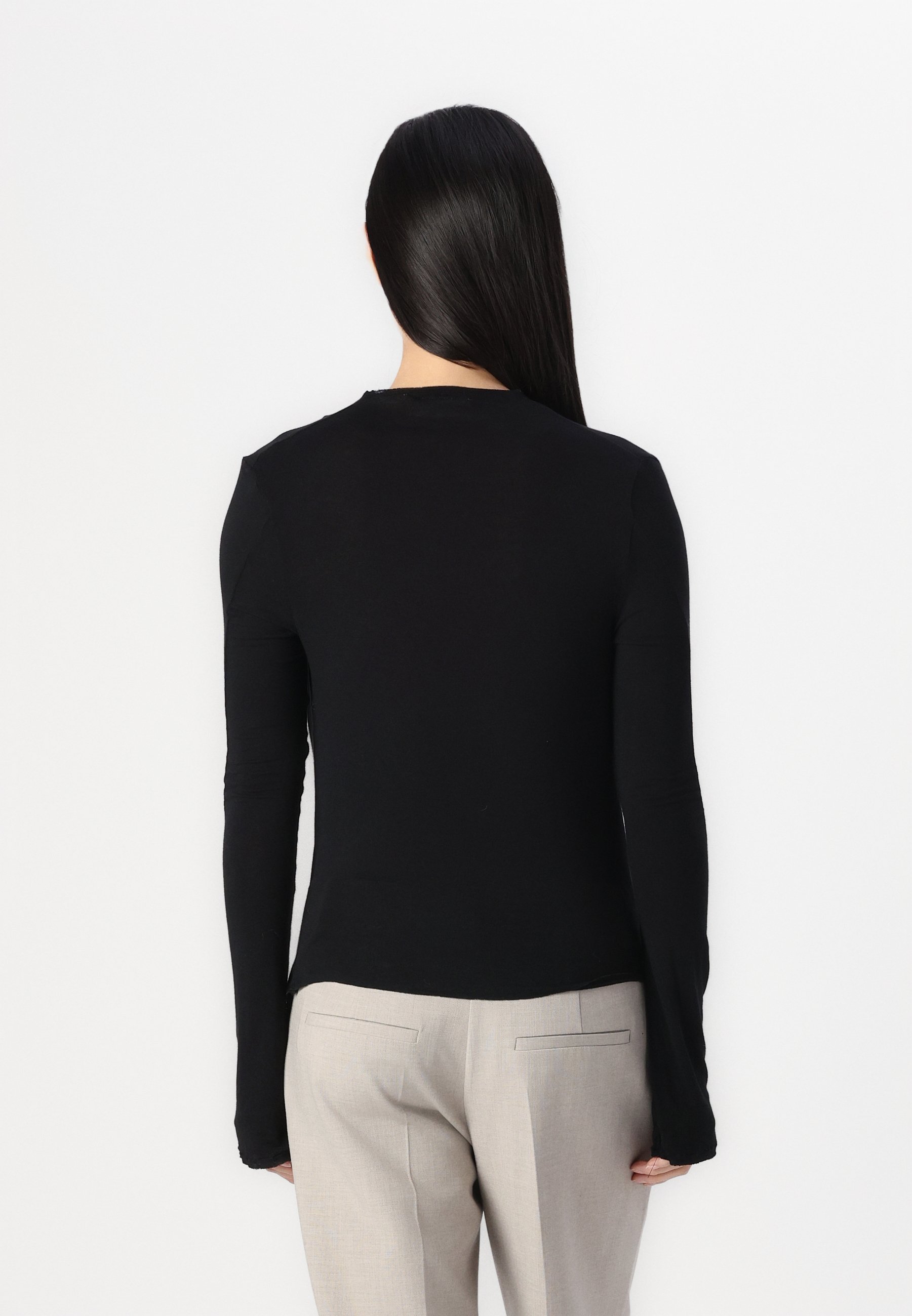売れ筋商品|||ウィークデイ Tシャツ レディース トップス MELINDA DRAPE - Long sleeved top - black Weekday MELINDA DRAPE - Longsleeve - black/zwart - Zalando.nl