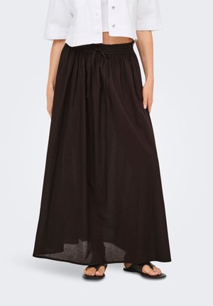 JDY JDYDIEGO HW MAXI SKIRT WVN - A-line skirt - chocolate torte