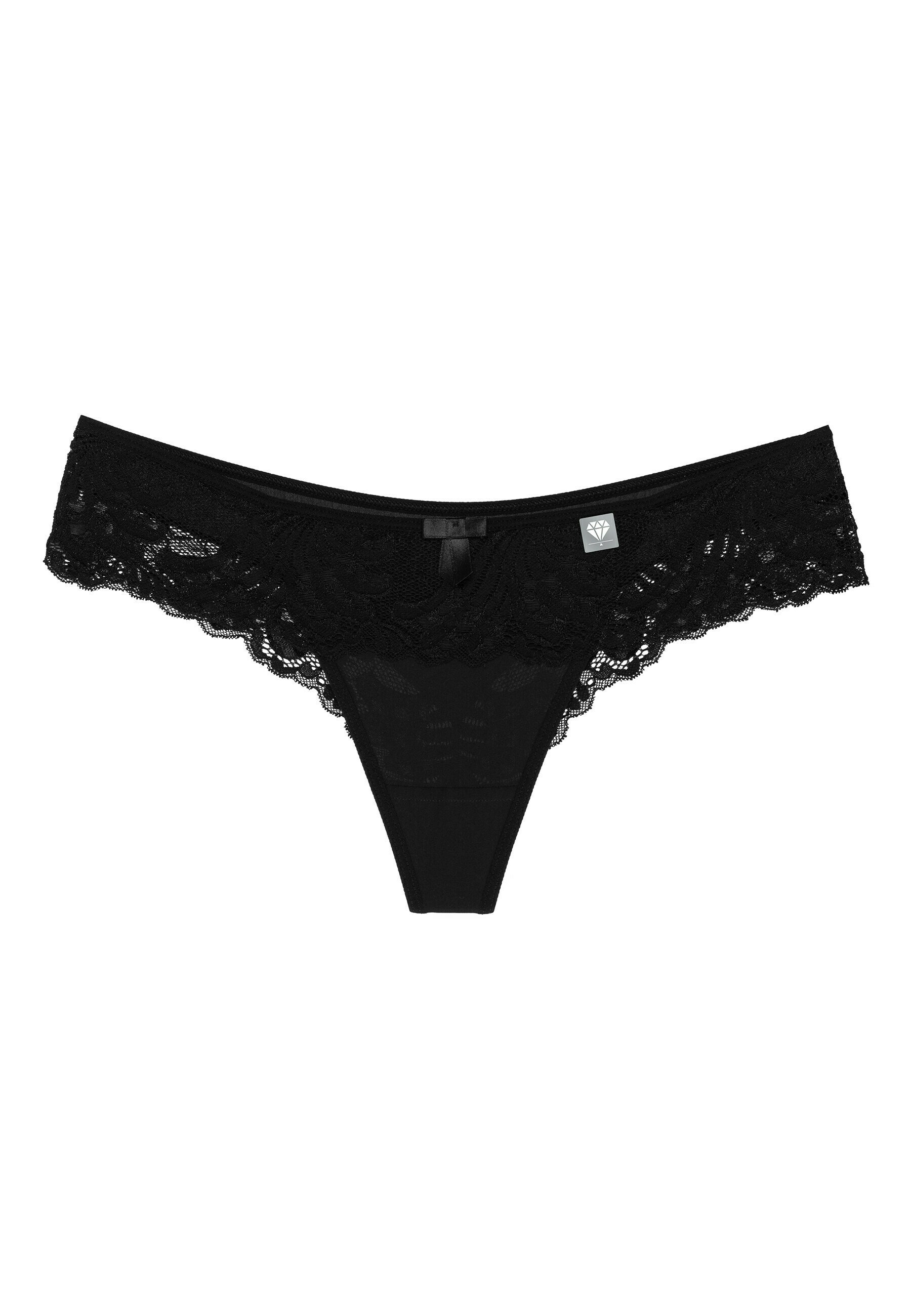 Wolbar Elastische slip met kant voor dames Diamond 3519, Zwart, S