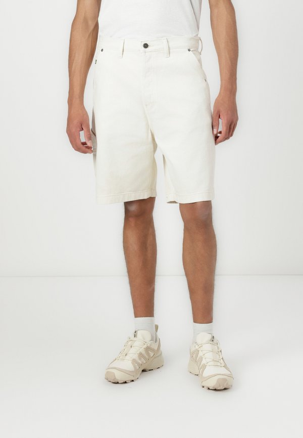 CARPENTER BAGGY - Denim shorts - oatmeal overdye