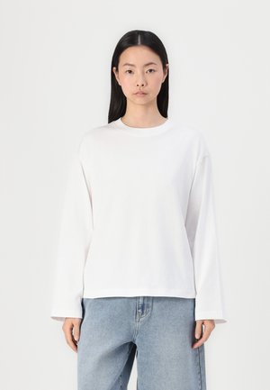 BASIC LONG SLEEVE TEE - Μπλούζα με μακριά μανίκια - white