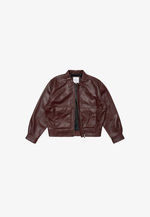 Edwin, DOGMA JACKET - Leather jacket - brown burgundy