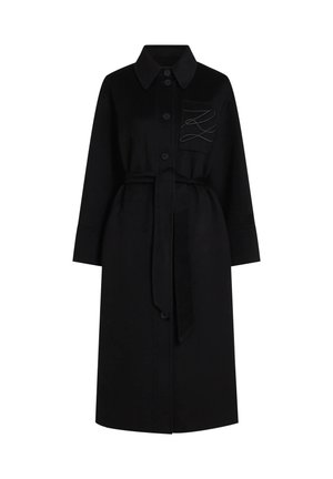 KARL LAGERFELD, LONG SOFT WOOL COAT - Κλασικό παλτό - black