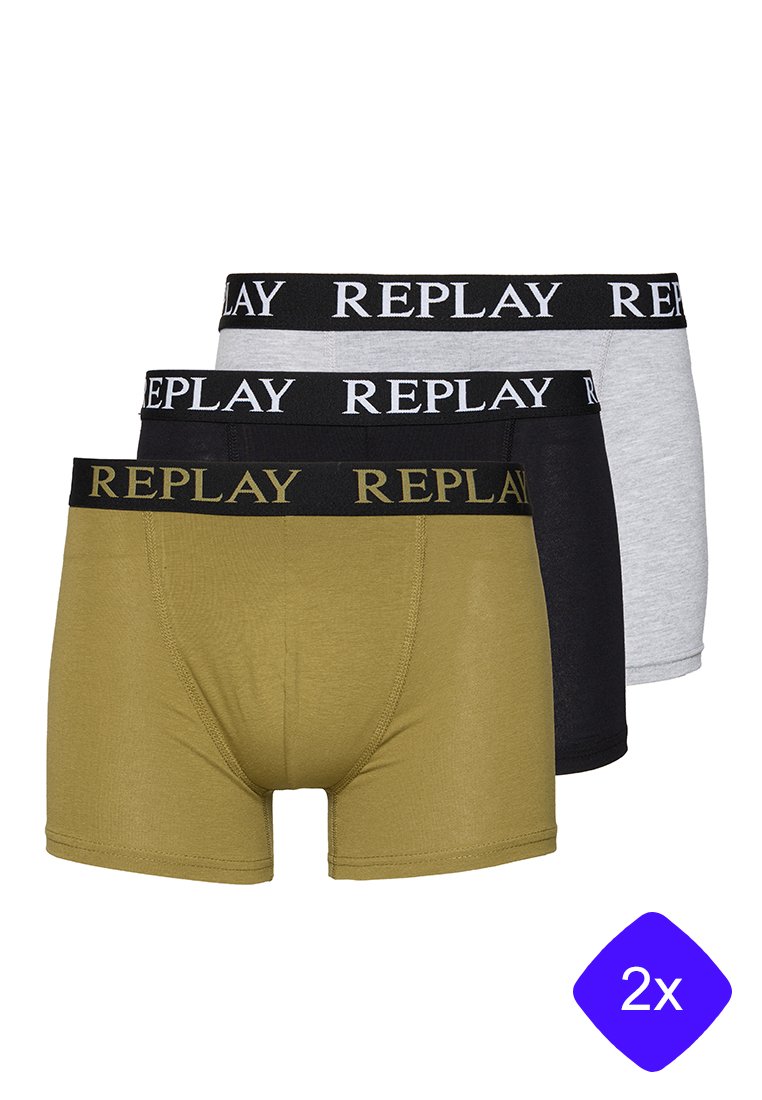 Replay Boxers gemêleerd zwart Replay Boxers gemêleerd zwart