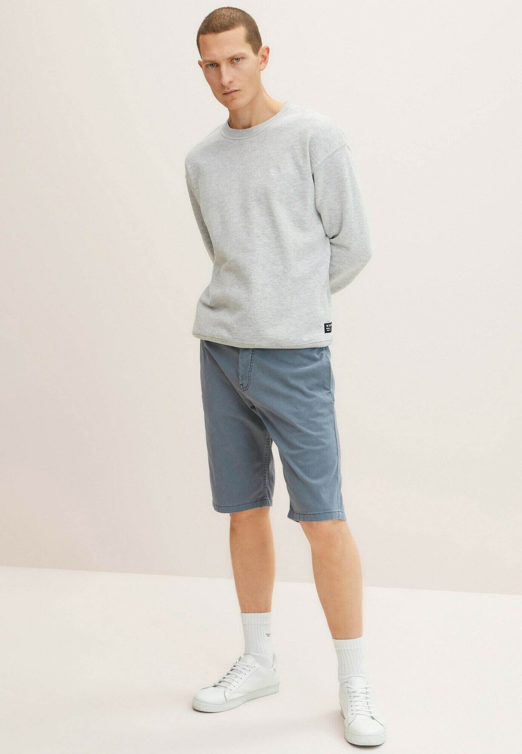 TOM TAILOR Shorts - grey blue minimal 