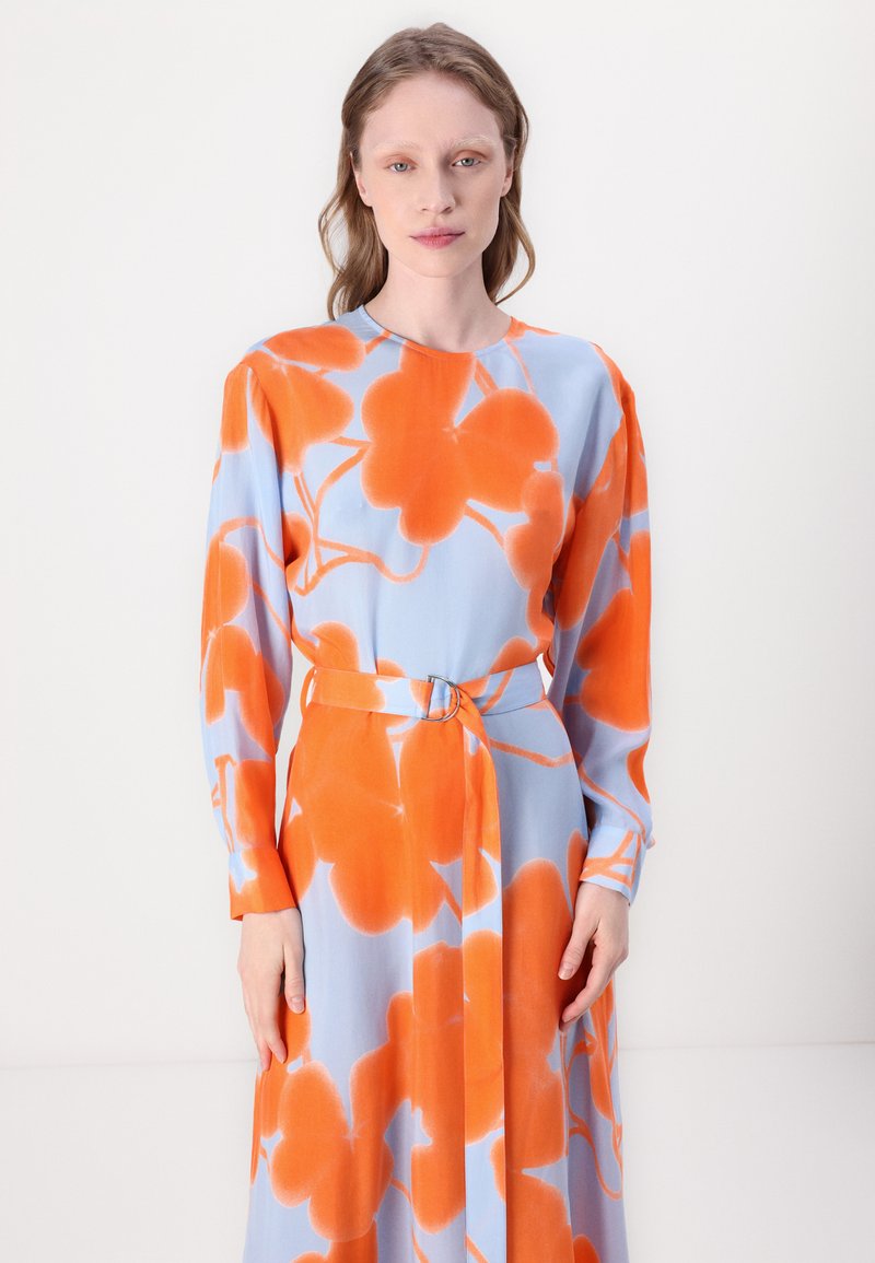 marimekko orange dress Vintage Marimekko Cotton Dress: Orange Abstract Print, Finland MCM