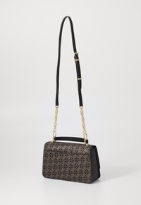 MICHAEL Michael Kors DELANCEY SATCHEL - Håndveske - black/palegold-coloured