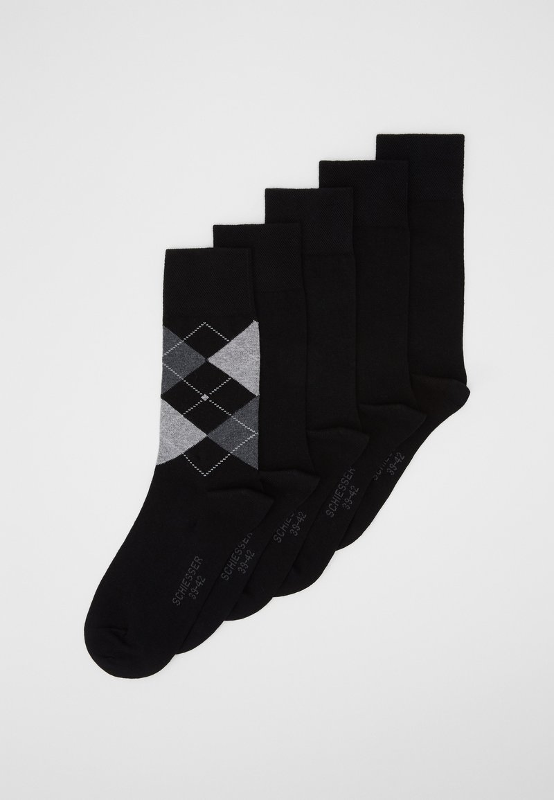 Schiesser 5 PACK - Zoknik - black