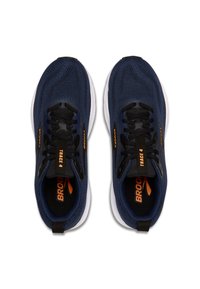Brooks TRACE 4 - Chaussures de running sur route - peacoat black orange pop