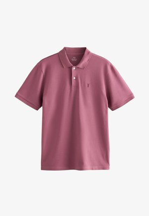 Polohemd in gedämpftem Mauve, aus leichtem Baumwollstoff. Verfügt über einen klassischen Kragen, drei Knöpfe, kurze Ärmel und ein kleines gesticktes Logo.