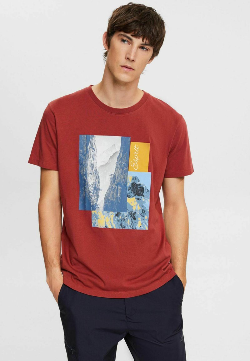 Esprit Tshirts print terracotta/brunmeleret Zalando.dk
