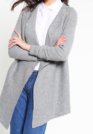 Strickjacke - mottled grey