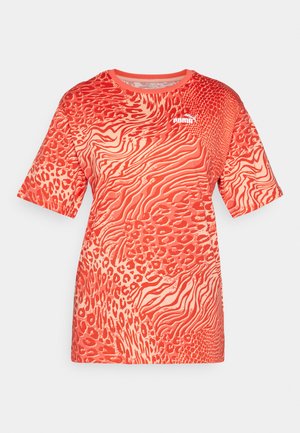 Puma GRAPHIC ANIMAL RELAXED TEE - T-shirts med print - pink fruit