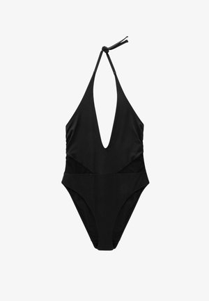 Next TUMMY CONTROL PLUNGE - Badeanzug - black mesh