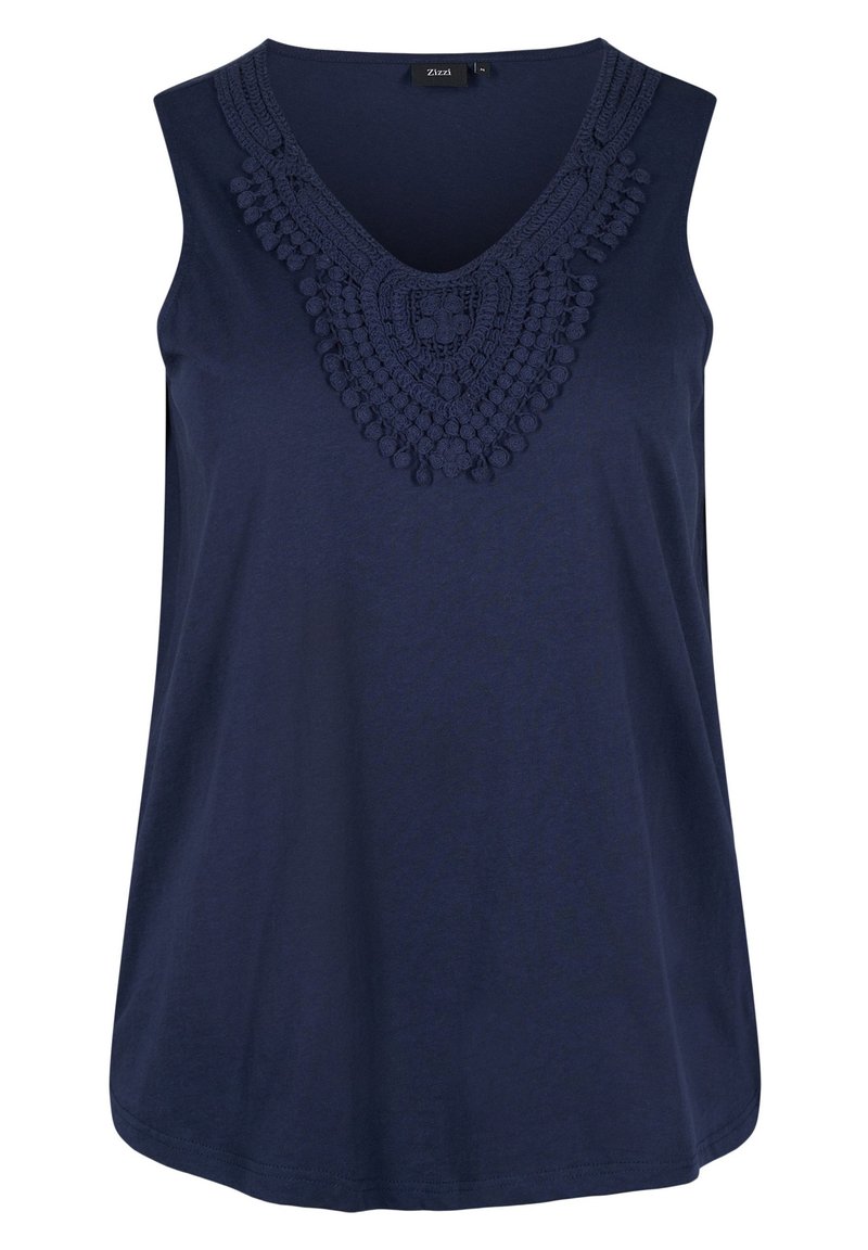 Damen T-Shirts | Zizzi Top mood indigo/dunkelblau - AI48507 Damen T-Shirts | Zizzi Top mood indigo/dunkelblau - AI48507