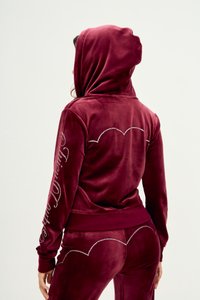 Juicy Couture WESTERN HOODIE - Užtrauktuku užsegamas treningas - tawny port