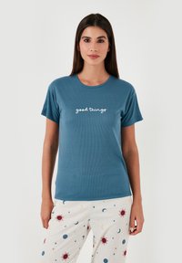 LELA REGULAR FIT - Komplet pidžame - petrol blue