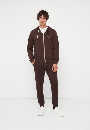 Pier One by Zalando, 3 PACK - Pantaloni sportivi - black/brown/mottled light grey