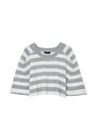 Calliope CROP A RIGHE  - T-Shirt print - grey