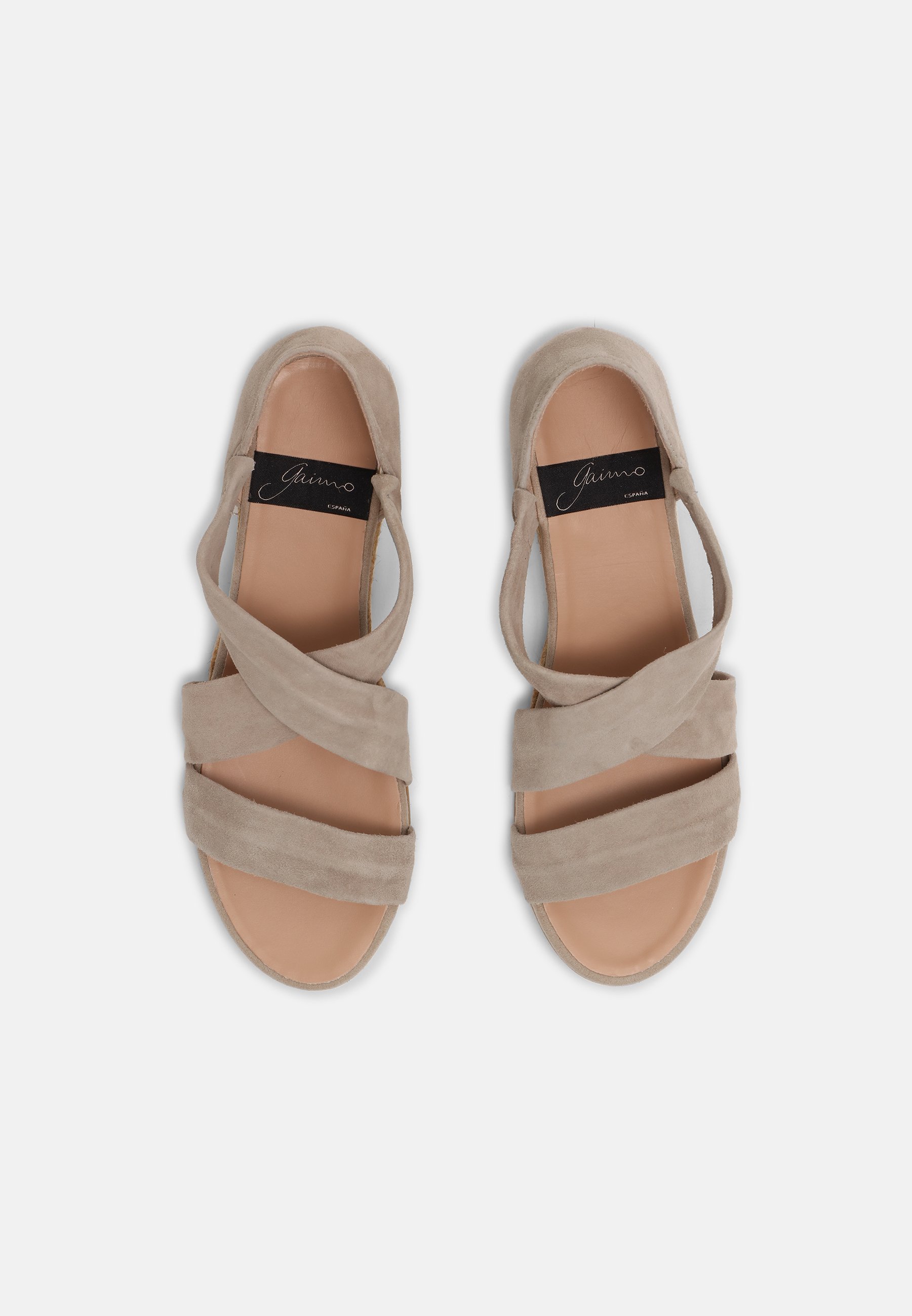 Gaimo NUNCA.RIB3 - Sandalias de cuña - taupe/marrón topo - Zalando.es
