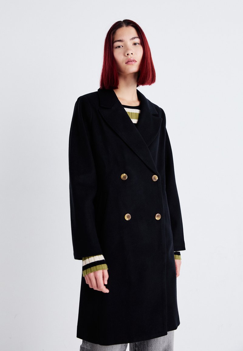 GAP LONG COAT - Klasisks mētelis - black